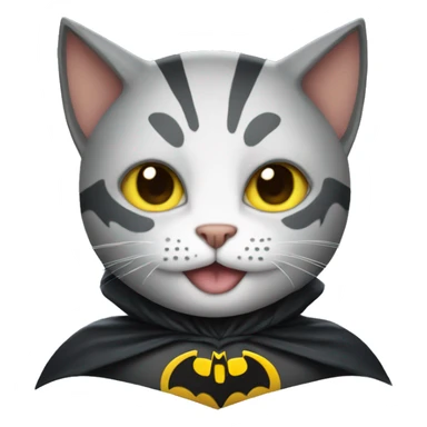 Cat wearing Batman costume  sticker