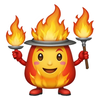 Coroa pegando fogo sticker