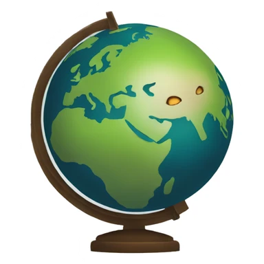 A komodo world globe sticker