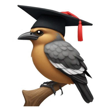 bird with University of Georgia hat sticker