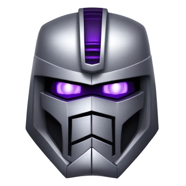 Megatron, evil, decepticon, robots, Vader helmet, mostly grey and less purple  sticker