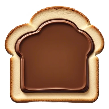 slice of bread with a spread of nutella sticker