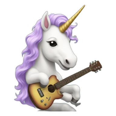 licorn with a guitar sticker