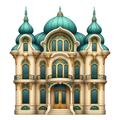 art nouveau architecture sticker