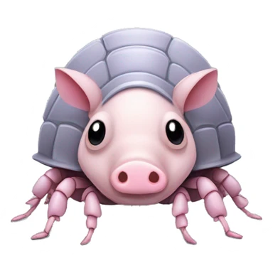 Lavender gray Pig armadillo isopod lobster shrimp pig armadillo insect darth Vader face sticker