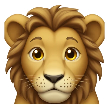 Cute young male lion holding back tears 🥹  sticker