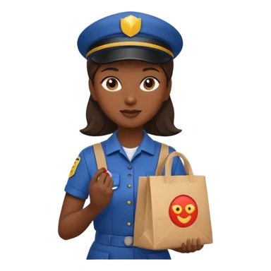 Food Delivery Courier woman sticker