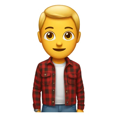 casually red plaid shirt sticker