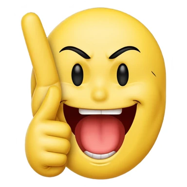Smiley face with middle finger sticker