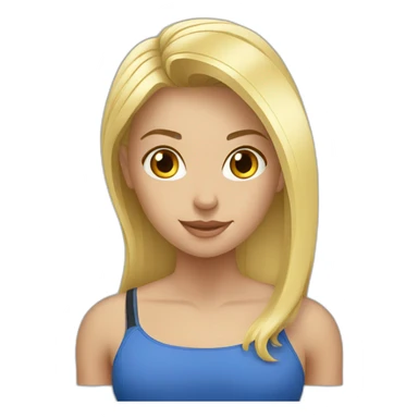 Blonde girl doing crossfit sticker