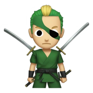 Zoro with katana sticker