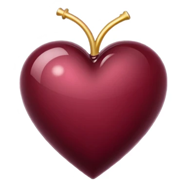 Corazón de color vino tinto oscuro sticker