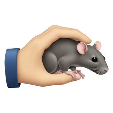 Hand grabbing a rat sticker