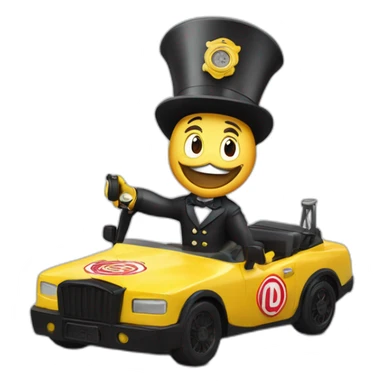 Mr monopoly de bomberos rescatando un niño sticker