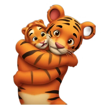 Daulphin hugging a tigger sticker