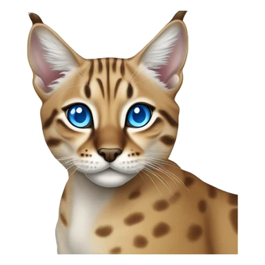 Lynx bengal cat with light Blue eyes sticker