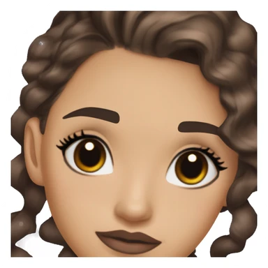 Maddy Perez euphoria show teenager: warm brown eyes, bold black sharp eyeliner, dark arched brows, full nude-berry lips, light skin, high cheekbones, sleek dark brown long hair in waves/ponytail, sparkly rhinestones on her eyelids 

 sticker