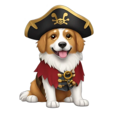 Pyrenees mountain dog pirate costum sticker