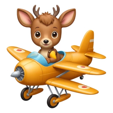 Baby deer airplane sticker