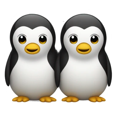 2 penuins pair programming sticker