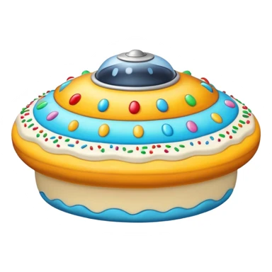 cake in a shape of ufo sticker