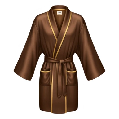 espresso colored silk robe short sticker