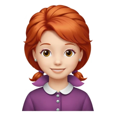 red girl kid with Bouffant sticker