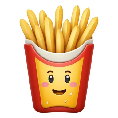 French fry sticker