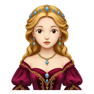  portrait of a Renaissance woman sticker