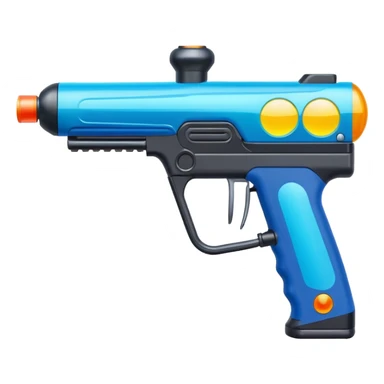 paintball gun multicolor sticker