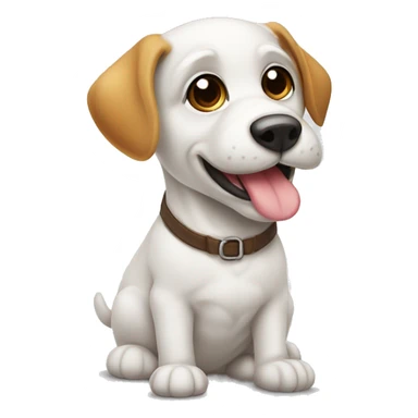 Cane bianco che fa la pipì in casa sticker