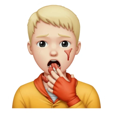 A person given themselves a chokehold ￼ sticker