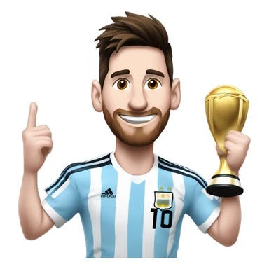 Messi levantando la copa sticker