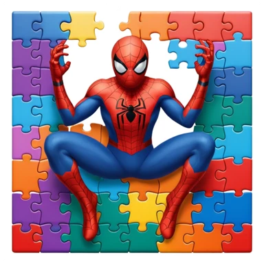 spider man puzzel sticker