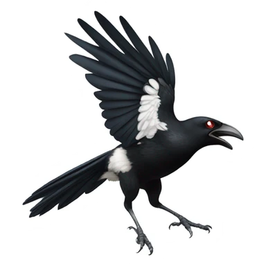 Angry Australian magpie swooping sticker