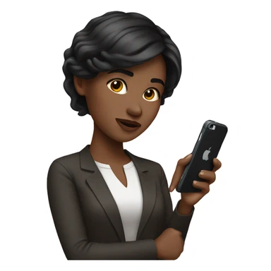 MARKETING GIRL WITH DARK SHORT HAIR AS HOLD IPHONE sticker