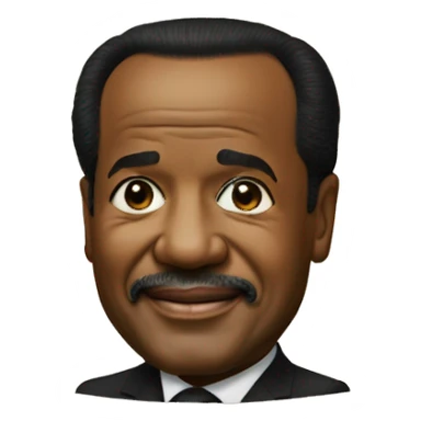 Paul Biya sur un pot sticker