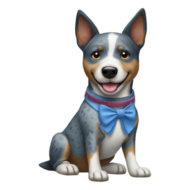 blue heeler wearing blue heels sticker