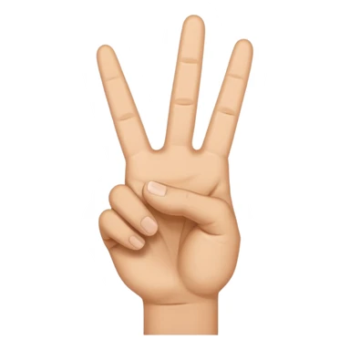 peace sign emoji hand sticker