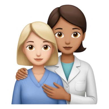 Caregiver with patient  sticker