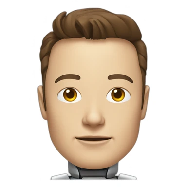 Elon musk as a robot sticker