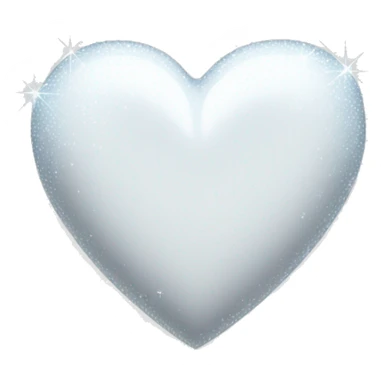 White heart with sparkles  sticker