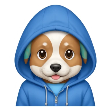 dog wearing a hoodie sticker