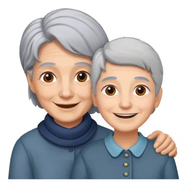 lo mismo que estas haciendo solo coloca alado de la abuela un hombre joven  sticker