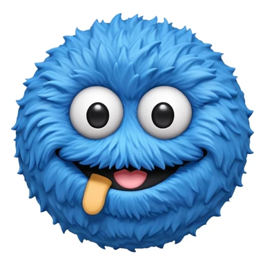 give me a cute aesthetic blue cookie monster sticker