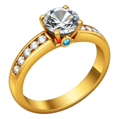 wedding ring with jewel sticker