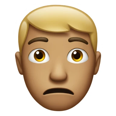 dissapointed face with hand on fac sticker