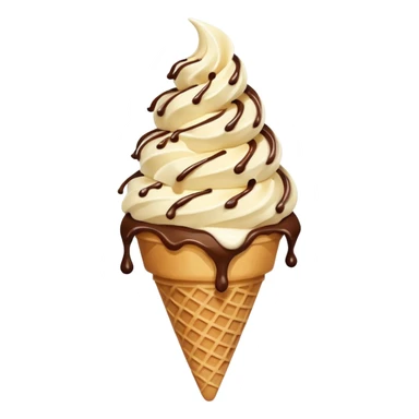 Decadent soft serve ice cream sticker