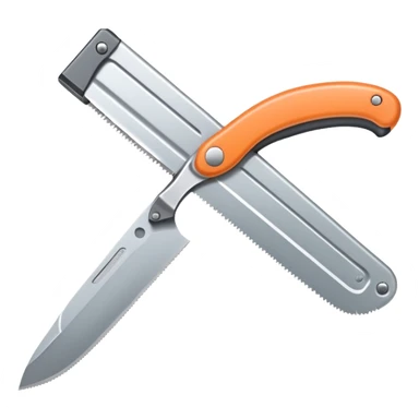 Box cutter utility knife with extended blade, sharp and precise cutting tool sticker