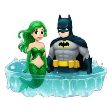 batman with a marmaid on the wather sticker